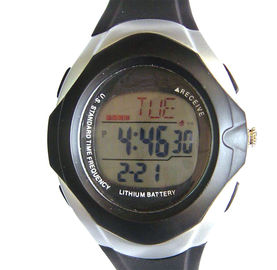 3 ATM Waterproof Multifunctional Digital Watch , Solar Radio Control Watch